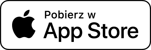 Logo sklepu App Store  Rysunek przedstawia logo sklepu internetowego Apple. Kliknięcie w logo przeniesie cię do sklepu, gdzie możliwe będzie pobranie aplikacji na urządzenie mobilne z systemem iOS.