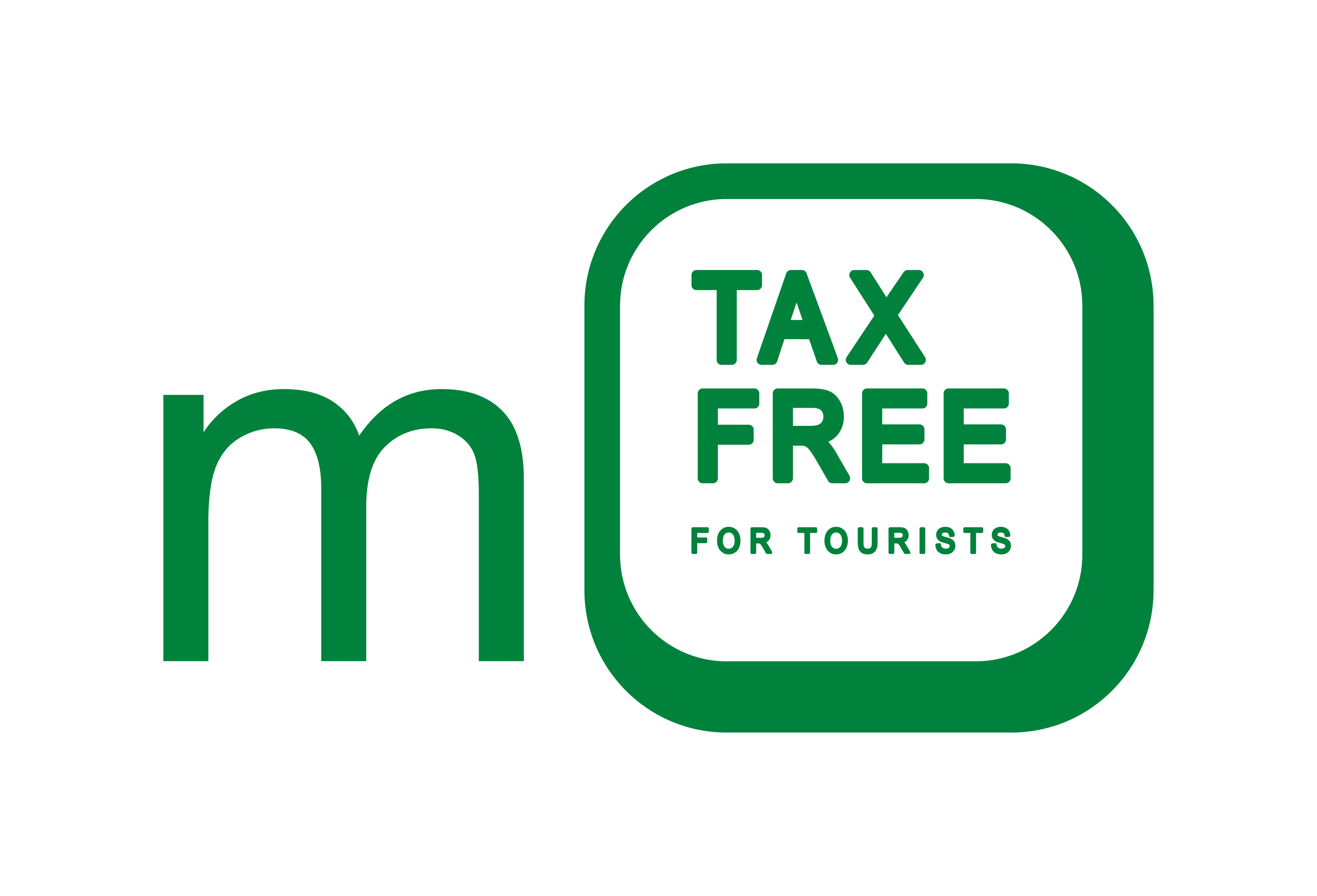 Grafika przedstawia logo aplikacji mTAX FREE PL w kolorze zielonym.