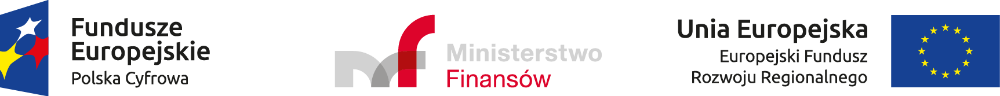 Fundusze Europejskie Polska Cyfrowa, Ministerstwo Finansów, Unia Europejska Europejski Fundusz Rozwoju Regionalnego